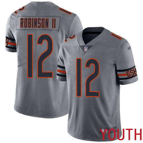 Chicago Bears Limited Silver Youth Allen Robinson Jersey NFL Football #12 Inverted Legend->youth nfl jersey->Youth Jersey